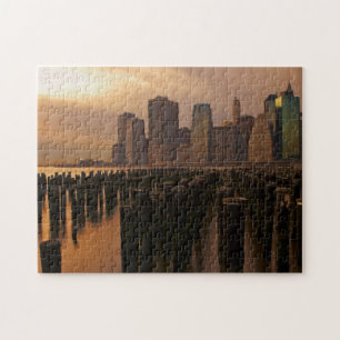 Glow of sunset during stormy skies over East Jigsaw Puzzle