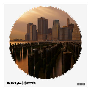 Glow of sunset during stormy skies over East Wall Sticker