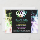 Glow Party Birthday Invitations (Front)