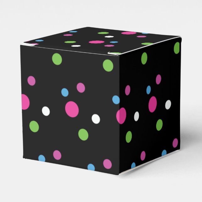 Glow Party Dots Favor Boxes (Front Side)