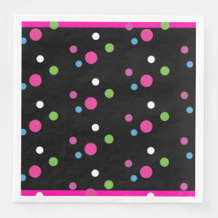 Glow Party Dots Paper Dinner Napkins