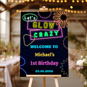 Glow Party Neon Lights Birthday Welcome sign