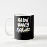Glow Party Squad Colorful Paint Splatter Effect Pa Coffee Mug