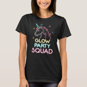 Glow Party Squad Let's Glow Crazy Unicorn T-Shirt