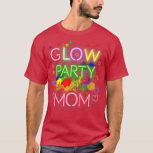 Glow Party Squad Mom Paint Splatter Glow Party Mat T-Shirt