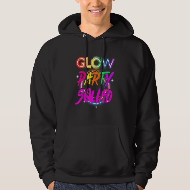 Glow Party Squad Paint Splatter Effect Glow Party Hoodie (Front)