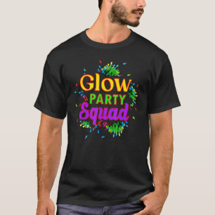 Glow Party Squad Paint Splatter Effect Glow Party T-Shirt