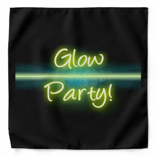 Glow Party, Yellow/Green Blacklight Bandana