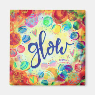 Glow Pretty Fun Abstract Modern Inspirivity Magnet