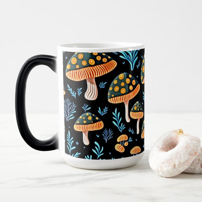 Glow Shroom Mug – Sip the Magic (With Donut)