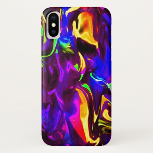 Glow Stick Rave Fire Stick Rainbow iPhone X Case