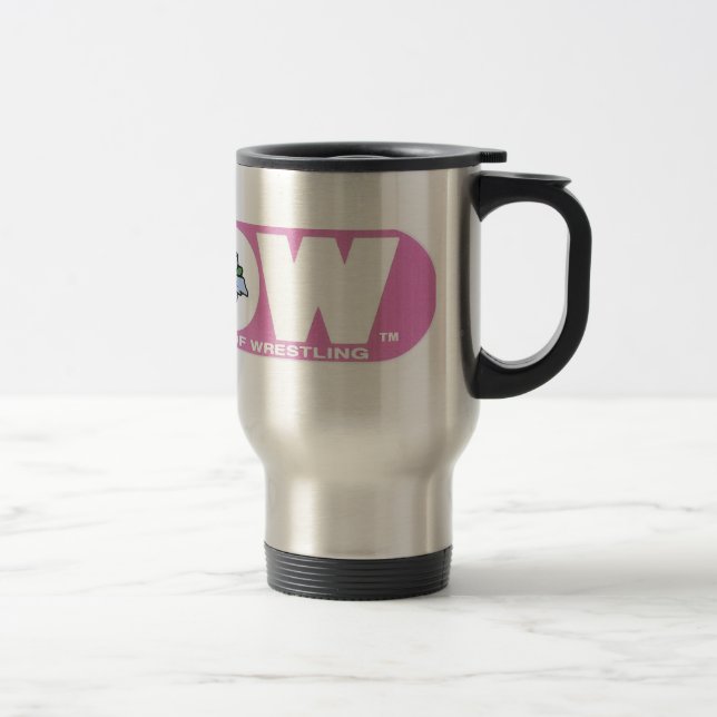 GLOW  Travel Mug Pink Logo (Right)