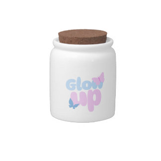 Glow Up Bold Butterfly Aesthetic Design Candy Jar