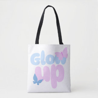 Glow Up Bold Butterfly Aesthetic Design Tote Bag