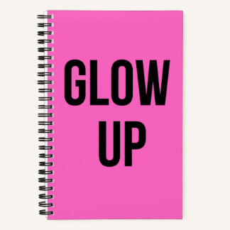 "Glow Up" Pink & Black Journal