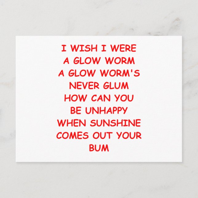 glow worm postcard (Front)