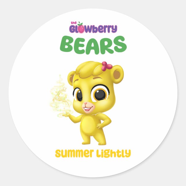 Glowberry Bears Summer Lightly Sticker (Front)