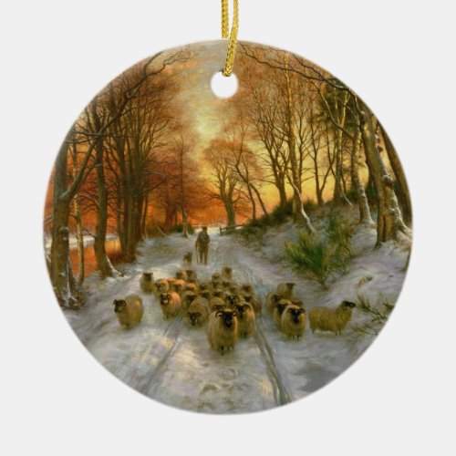 Glowed with Tints of Evening Hours Ceramic Ornament