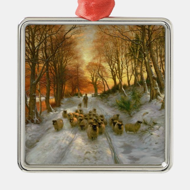 Glowed with Tints of Evening Hours Metal Ornament (Front)