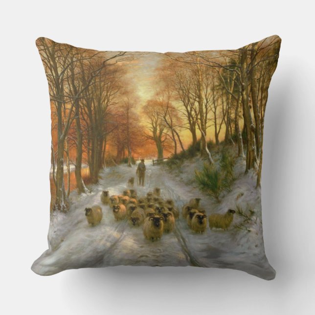 Glowed with Tints of Evening Hours Throw Pillow (Front)