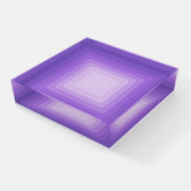 GlowGo Square Paperweight (Purple)