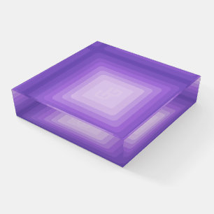 GlowGo Square Paperweight (Purple)