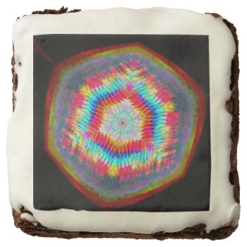 Glowing Abstract Cube Brownie by spiritswitchboard at Zazzle