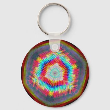 Glowing Abstract Cube Keychain by spiritswitchboard at Zazzle
