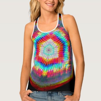 Glowing Abstract Cube Tank Top by spiritswitchboard at Zazzle