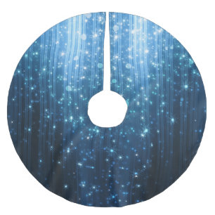 Glowing Abstract: Illuminated Background Art. Brushed Polyester Tree Skirt