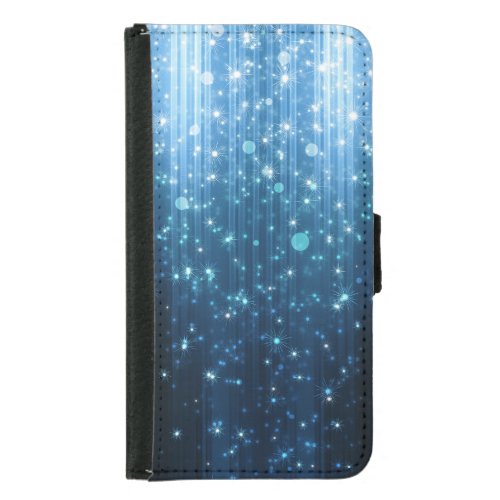 Glowing Abstract Illuminated Background Art Samsung Galaxy S5 Wallet Case