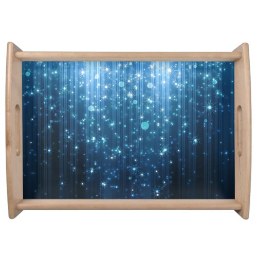 Glowing Abstract Illuminated Background Art Serving Tray