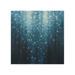 Glowing Abstract: Illuminated Background Art. Wood Wall Art