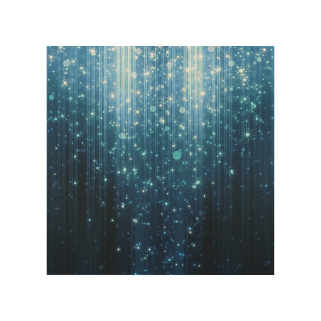 Glowing Abstract: Illuminated Background Art. Wood Wall Art (Front)