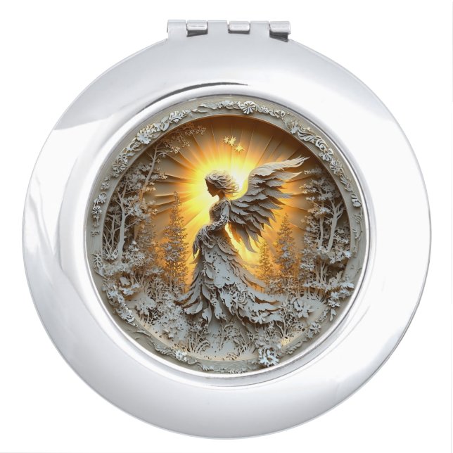 Glowing Angel Compact Mirror (Front)