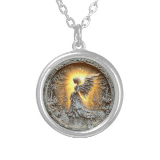 Glowing Angel Silver Plated Necklace