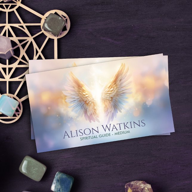 Glowing Angel wings   Business Card (Creator Uploaded)