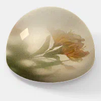 Glowing Antique Flowers Paperweight