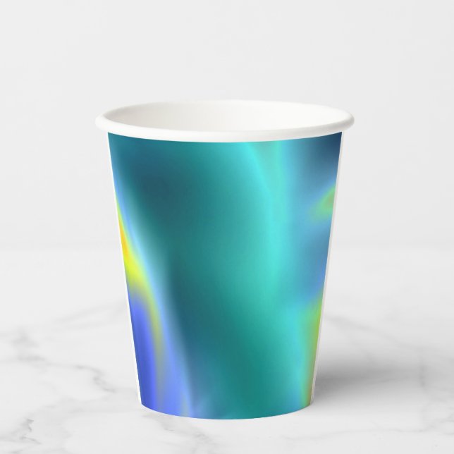 Glowing Aqua Paper Cup (Front)