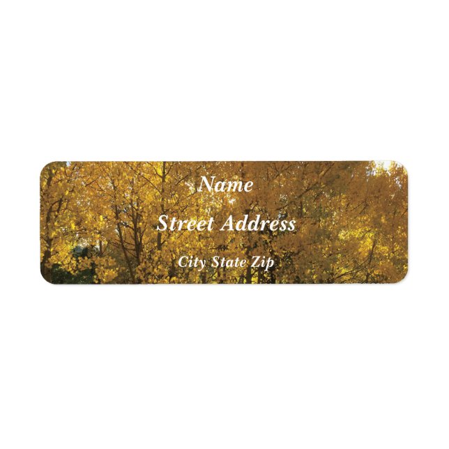 Glowing Aspen Trees Label (Front)