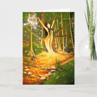 Glowing at the Faerie Ring - Greeting card by Neil