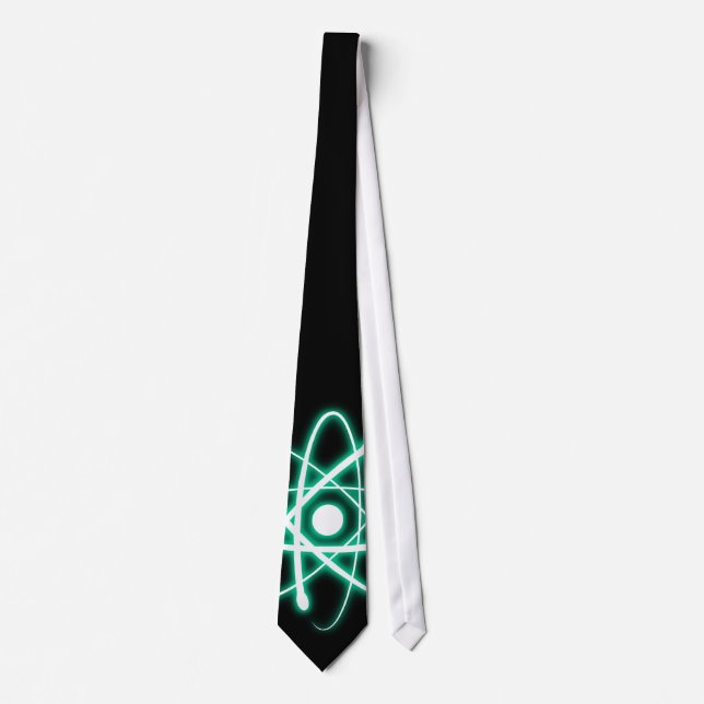 Glowing Atoms | Black Neck Tie (Front)