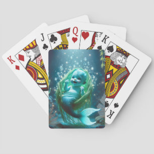 Glowing baby merchild poker cards