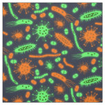 Glowing Bacteria Microorganism toxic orange green Fabric