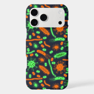 Glowing Bacteria Microorganism toxic orange green iPhone 17 Pro Max Case
