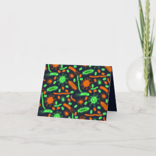 Glowing Bacteria Microorganism toxic Teacher Letterpress Thank You Card