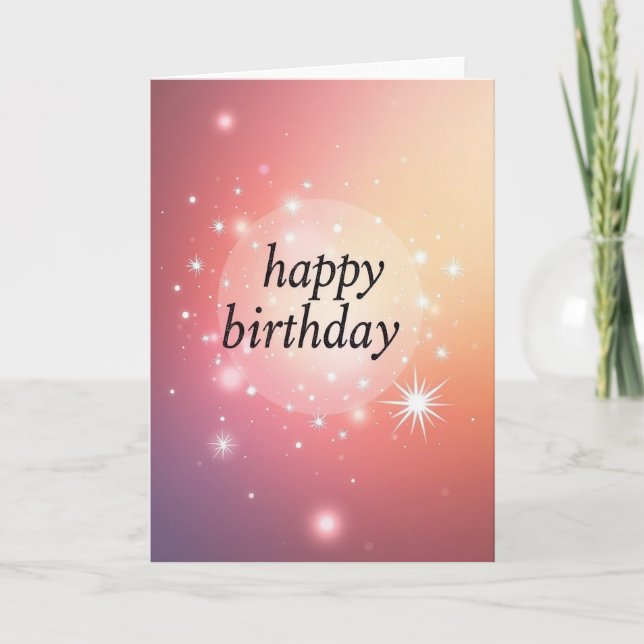Glowing Birthday Message Card (Front)