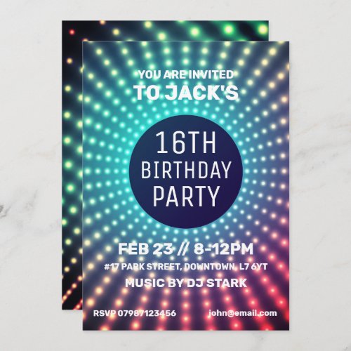 Glowing Birthday Party Invitation