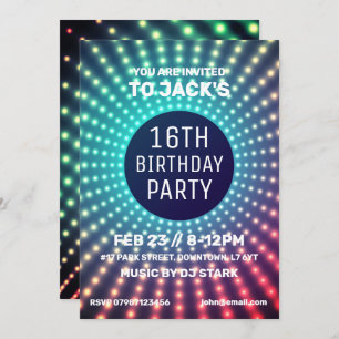 Glowing Birthday Party Invitation