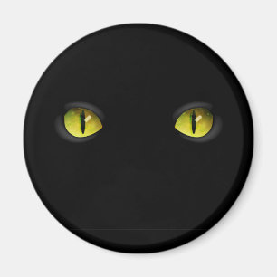 Glowing Black Cat Eyes in the Dark Magnet